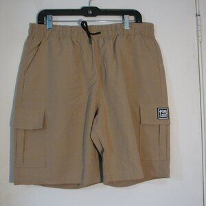 FS Fashion Tan Shorts XXL 2X Plus New NWOT Khaki Drawstring Waist Cargo Pockets
